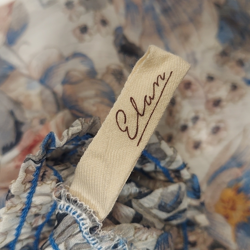 Elan Sheer Floral Blouse  Size M - Picture 8 of 11